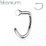 Piercing do nosu - kruh titan (0,8 x 10 mm) [0]