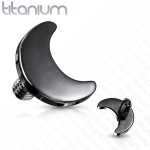 Náhradní ozdoba k labretě TITAN, závit 1,2 mm (lesklý titan)