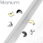 Náhradní ozdoba k labretě TITAN, závit 1,2 mm (lesklý titan)