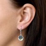 Sada šperků s krystaly Swarovski náušnice a přívěsek AB efekt bílé kulaté 39017.2