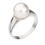 Stříbrný prsten se Swarovski perlou bílý 35022.1 [0]