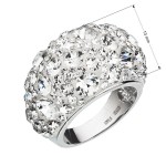 Stříbrný prsten s krystaly Swarovski bílý 35028.1 [2]