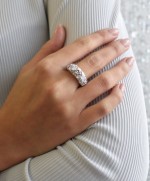 Stříbrný prsten s krystaly Swarovski růžový 35031.3 [1]
