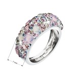 Stříbrný prsten s krystaly Swarovski růžový 35031.3 [2]
