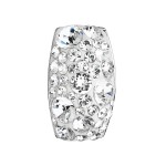 Stříbrný přívěsek s krystaly Swarovski bílý obdélník 34194.1 [0]