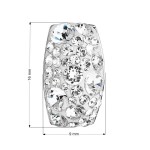 Stříbrný přívěsek s krystaly Swarovski bílý obdélník 34194.1 [2]