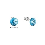 Náušnice bižuterie se Swarovski krystaly modré kulaté 51037.3 aqua [1]