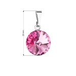 Přívěsek bižuterie se Swarovski krystaly růžový kulatý 54001.3 rose [1]