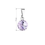Přívěsek bižuterie se Swarovski krystaly fialový kulatý 54018.3 violet