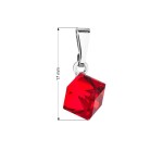 Přívěsek bižuterie se Swarovski krystaly červená kostička 54019.3 [1]