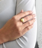 Stříbrný prsten se Swarovski perlou pastelově žlutý 35022.3 [1]