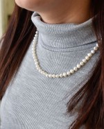 Perlový náhrdelník z pravých říčních perel bílý 22006.1 [4]