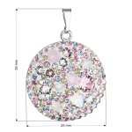 Stříbrný přívěsek s krystaly Swarovski růžový kulatý 34131.3