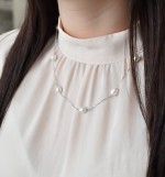 Perlový náhrdelník z pravých říčních perel bílý 22016.1