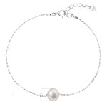 Perlový náramek z pravých říčních perel bílý 23009.1 [3]