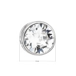 Stříbrný přívěsek s krystalem Swarovski bílý kulatý 34231.1 [1]