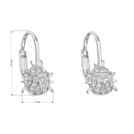 Stříbrné náušnice visací se zirkonem bílá beruška 11196.1