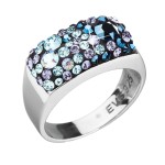 Stříbrný prsten s krystaly Swarovski modrý 35014.3 blue style [0]