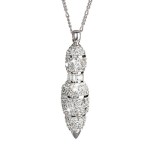 Stříbrný náhrdelník s krystaly bílý 32810.1 [0]