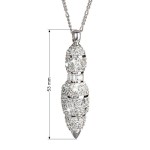 Stříbrný náhrdelník s krystaly bílý 32810.1 [1]