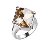 Stříbrný prsten s krystaly zlatý 35805.5 [0]