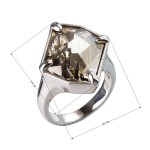 Stříbrný prsten s krystaly zlatý 35805.5 [2]
