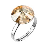 Stříbrný prsten s krystaly zlatý 35018.5 gold shadow [0]