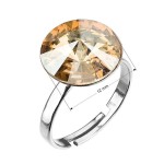 Stříbrný prsten s krystaly zlatý 35018.5 gold shadow [1]
