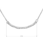 Stříbrný náhrdelník se zirkonem v bílé barvě 12023.1 [1]