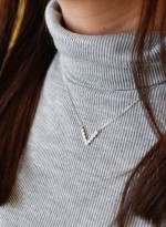 Stříbrný náhrdelník se zirkonem v bílé barvě 12025.1