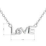 Stříbrný náhrdelník se zirkonem v bílé barvě 12042.1