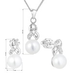 Perlová souprava z říčních perel bílá 29044.1