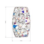 Stříbrný přívěsek s krystaly Swarovski AB efekt obdélník 34194.2