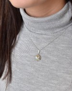 Stříbrný přívěsek s krystaly Swarovski mix barev kulatý 34225.4 chameleon