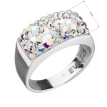 Stříbrný prsten s krystaly Swarovski ab efekt 35014.2  [3]