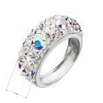 Stříbrný prsten s krystaly Swarovski ab efekt 35031.2