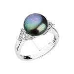 Stříbrný prsten s peacock říční perlou 25002.3 [1]