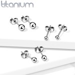 Titanové náušnice kuličky 4 mm