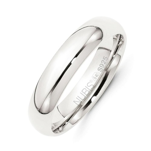 NB101 Stříbrný snubní prsten šíře 5 mm (72)