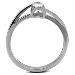 Ocelový prsten se zirkonem (52) [6]