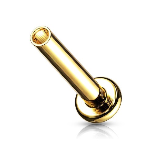 Zlacená náhradní labreta vnitřní závit 1,2 x 8 mm