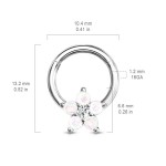 Piercing kruh segment s kytičkou 1,2 x 8 mm