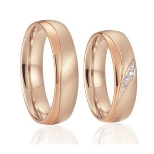 Snubní prsteny chirurgická ocel rosegold