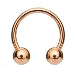 Zlacená podkova s kuličkami (1,6 x 10 mm)