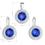 Sada šperků s krystaly Swarovski náušnice a přívěsek modré kulaté 39107.3 majestic blue [1]