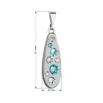 Přívěsek bižuterie se Swarovski krystaly modrá kapka 54025.3
