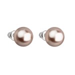 Náušnice bižuterie s perlou hnědé kulaté 71070.3 [0]