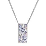 Stříbrný náhrdelník se Swarovski krystaly fialový obdélník 32074.3 violet [0]