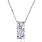Stříbrný náhrdelník se Swarovski krystaly fialový obdélník 32074.3 violet [3]