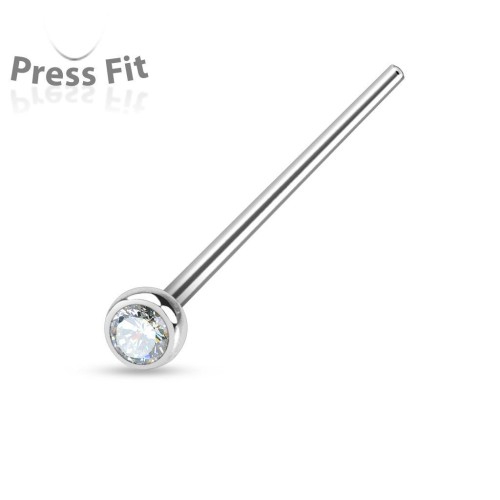Variabilní piercing do nosu (čirá)